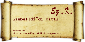 Szebellédi Kitti névjegykártya